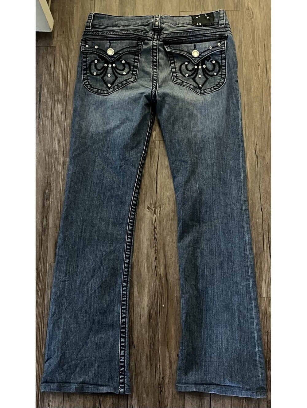 Y2K UKnighted Royal Jeans Sz 10 Boot Cut Dark Wash Pants